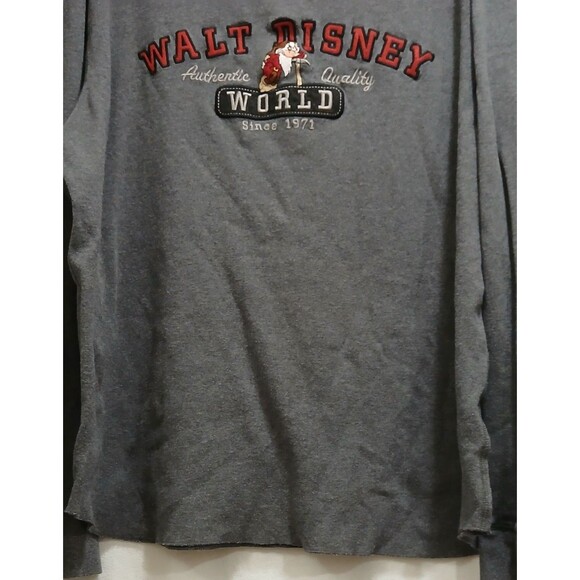 Vintage Walt Disney World Snow White Seven Dwarves Grumpy Embroidered L/S XL - Picture 4 of 5